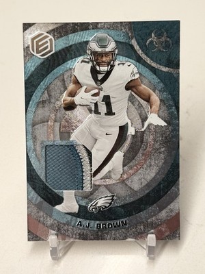 2022 A.J. BROWN # d /47 Panini Elements Blue Critical Mass 3 Color Patch Eagles