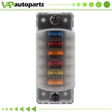 6 Way Fuse Block With Ground Fuse Box Waterproof Kit For Boat Marine Car 12V 24V