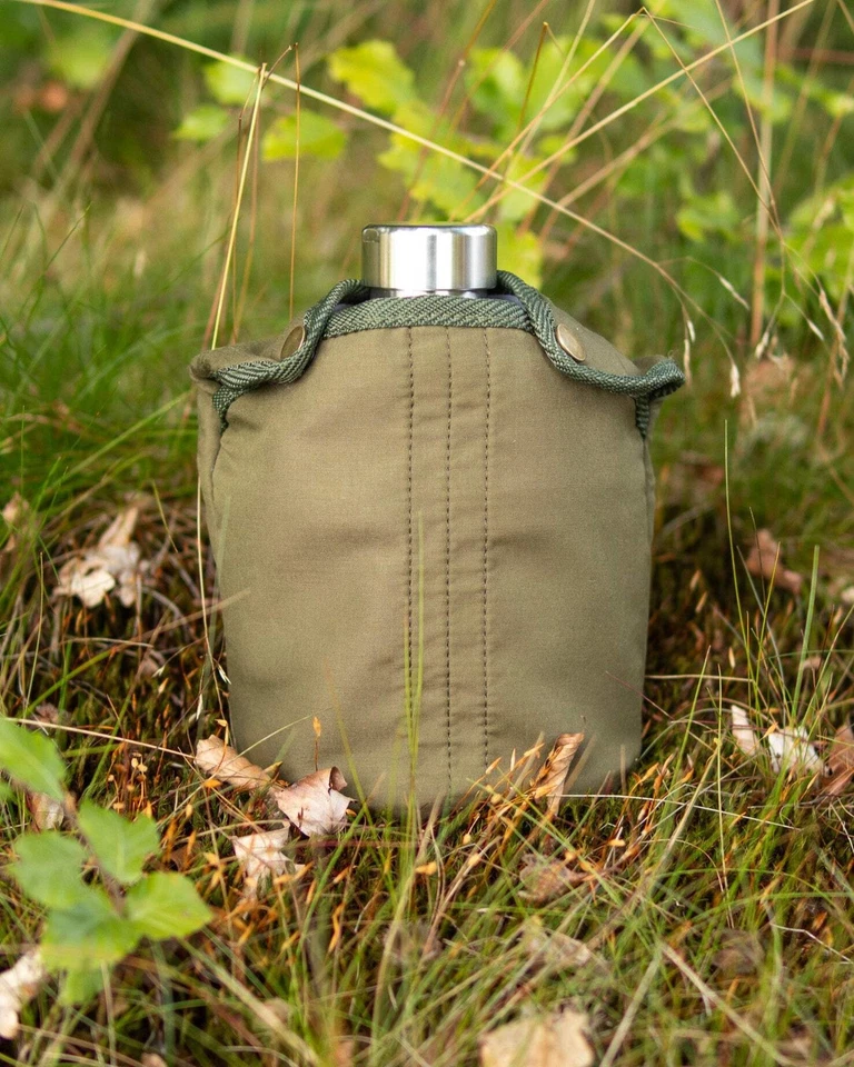 Feldflaschen-Set Edelstahl 1,2 Liter mit Topf und Deckel - Inkl Tasche Bushcraft - Bild 4 von 4