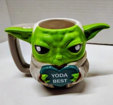 Star Wars Yoda Best Coffee Mug Zak Designs 12 Ounces Ceramic Mandalorian