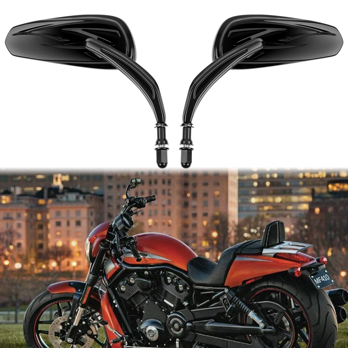 For Harley Davidson VRSCDX Night Rod Special Motorcycle Rear View Mirrors Black