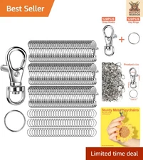 Sturdy 240PCS Keychain Kit: Zinc Alloy Snap Hooks & Rings for DIY Projects