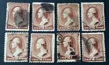 US POSTAGE STAMP #210 USED (8)
