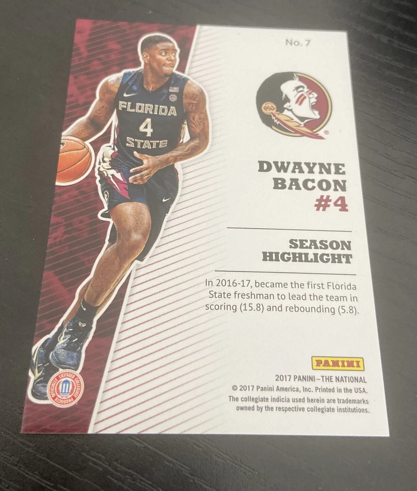 Dwayne Bacon 2017 Panini National Convention Prospects Escher Squares #’d /10 - Image 2 of 2