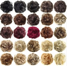 Curly Messy Bun Hair Piece Scrunchie Updo Cover Hair Extension Real As Human New