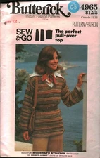 4965 Vintage Butterick Sewing Pattern Misses Semi Fitted Perfect Pullover Top 12