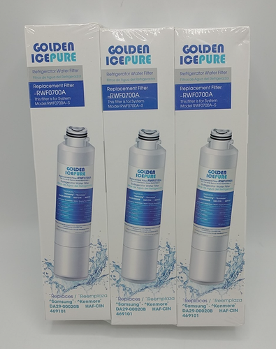 3-Golden Ice Pure Refrigerator Filter RWF 1300A Sealed New
