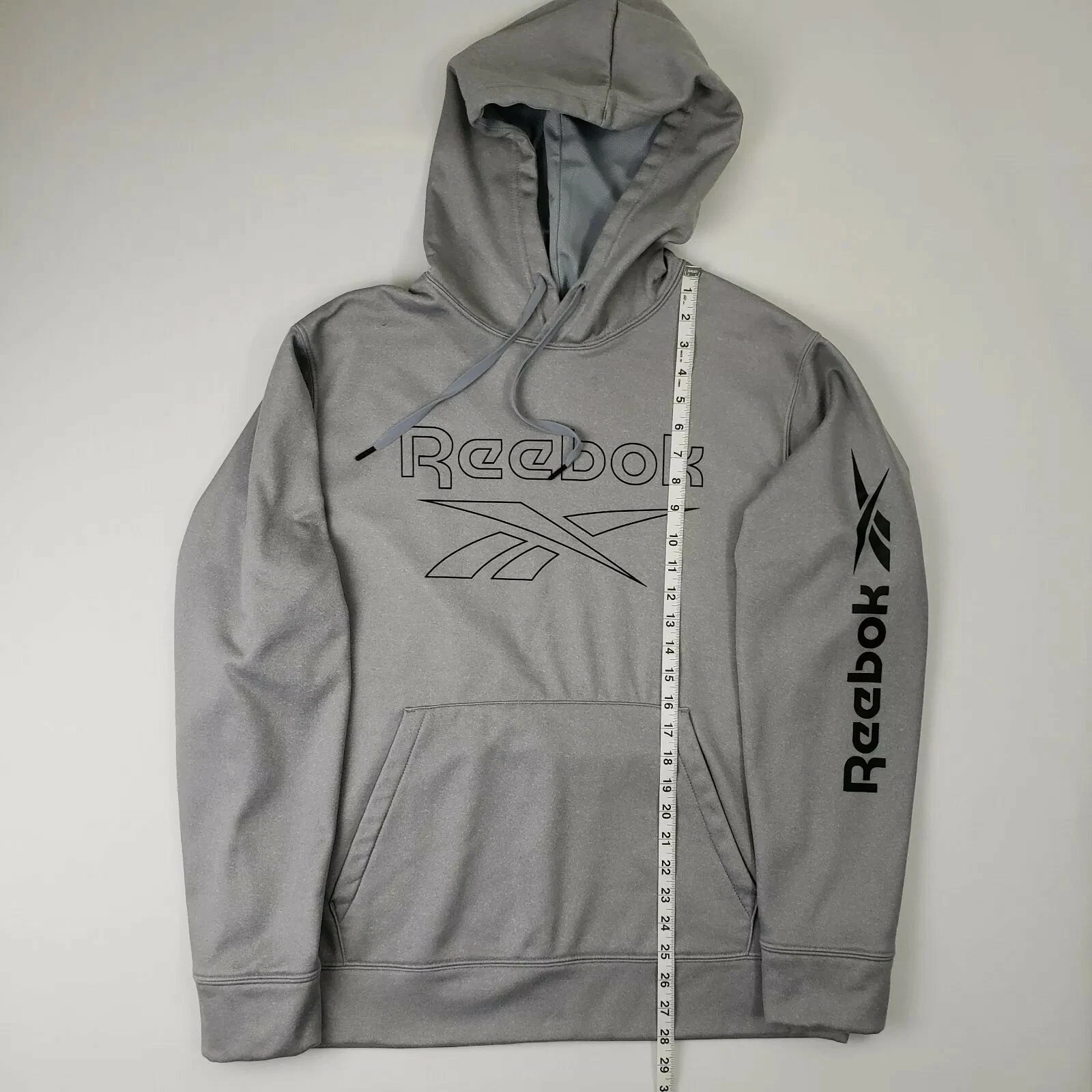 VETEMENTS Reebok maglione argento donna felpa con cappuccio taglia large