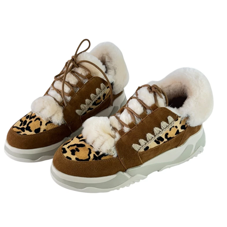 Tenis para mujer MOU esquimales con cordones forro de piel de oveja 39-8 EE. UU. Foto 2 de 4