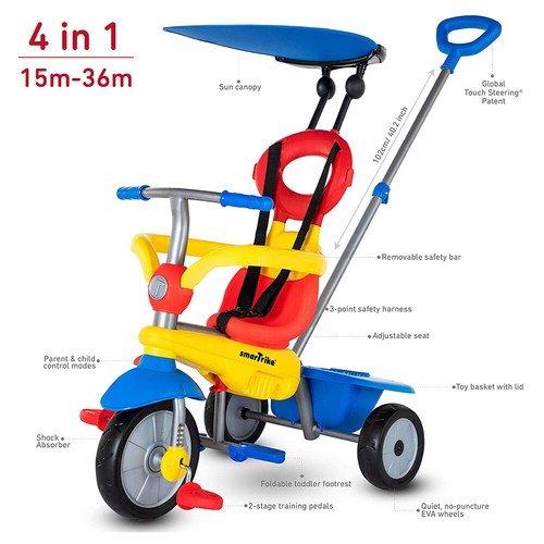smarTrike Zoom 4 in 1 Trike Tricycle 
