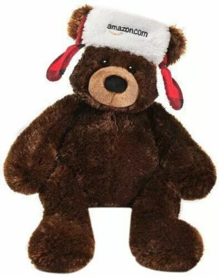 New Gund Amazon Plush 15  Brown Bear with Fargo Hat Exclusive 6th edition NEW