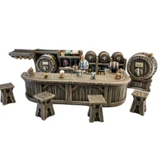 28mm Village Tavern Dungeons & Dragons DnD D&D Castle Village Market Scatter