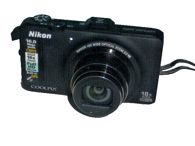 Nikon COOLPIX S9300 16.0MP Digital Camera - Black w/ Charger