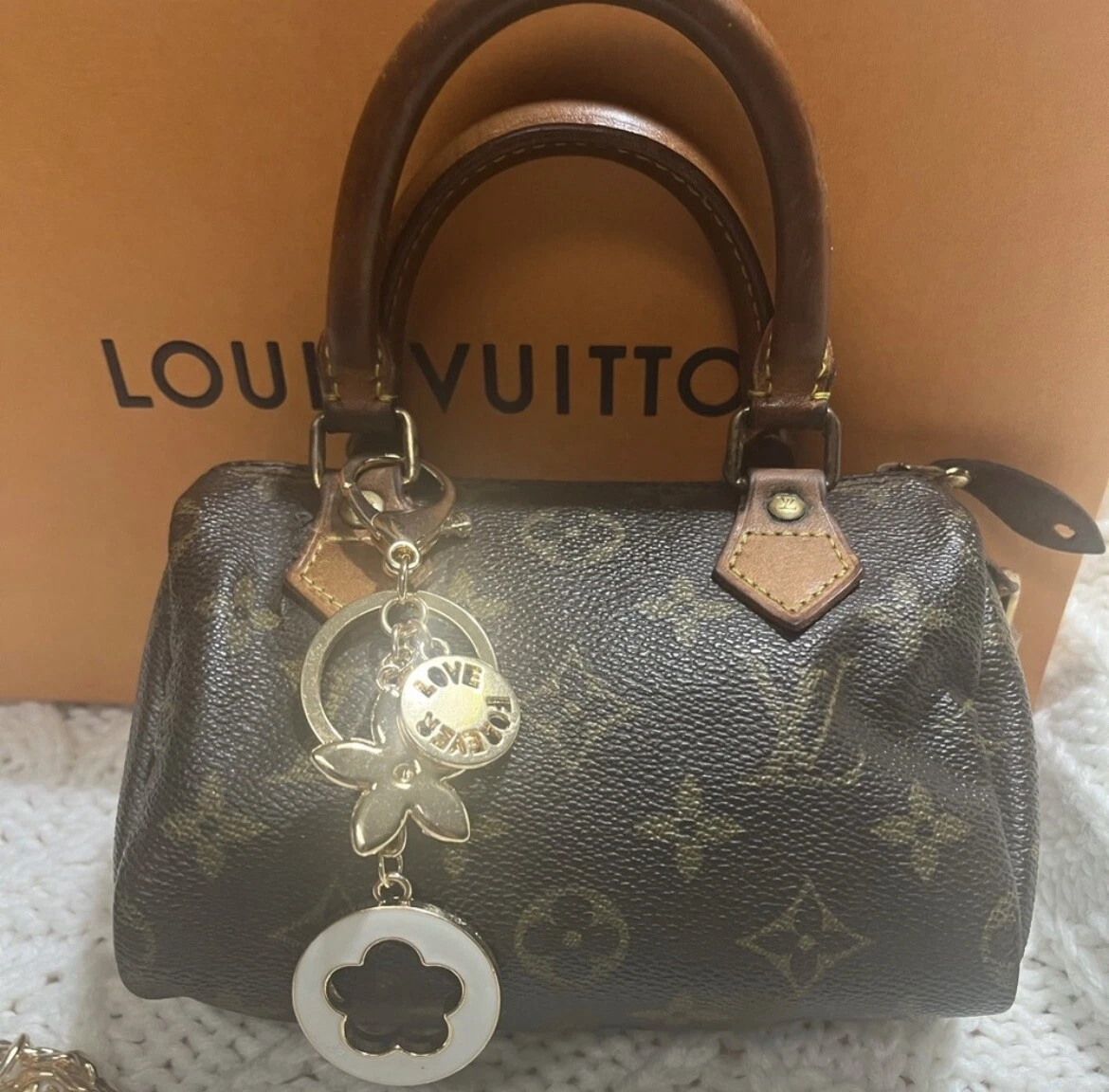 Louis Vuitton Vintage Nano Speedy Mini Monogram Crossbody Bag 100