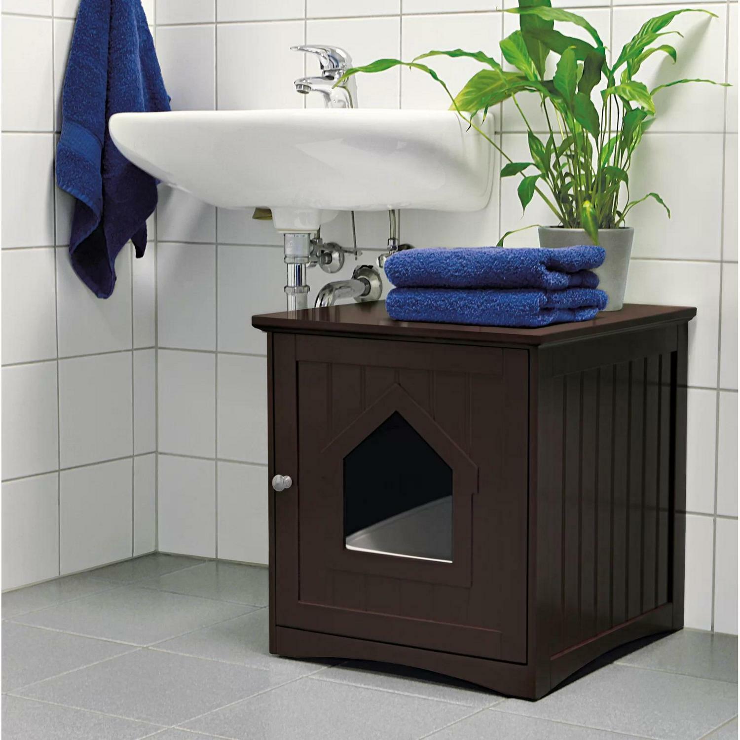 litter box bathroom vanity