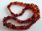 Vintage Natural Baltic Amber Cognac Huge Bead Long Necklace 90 gr