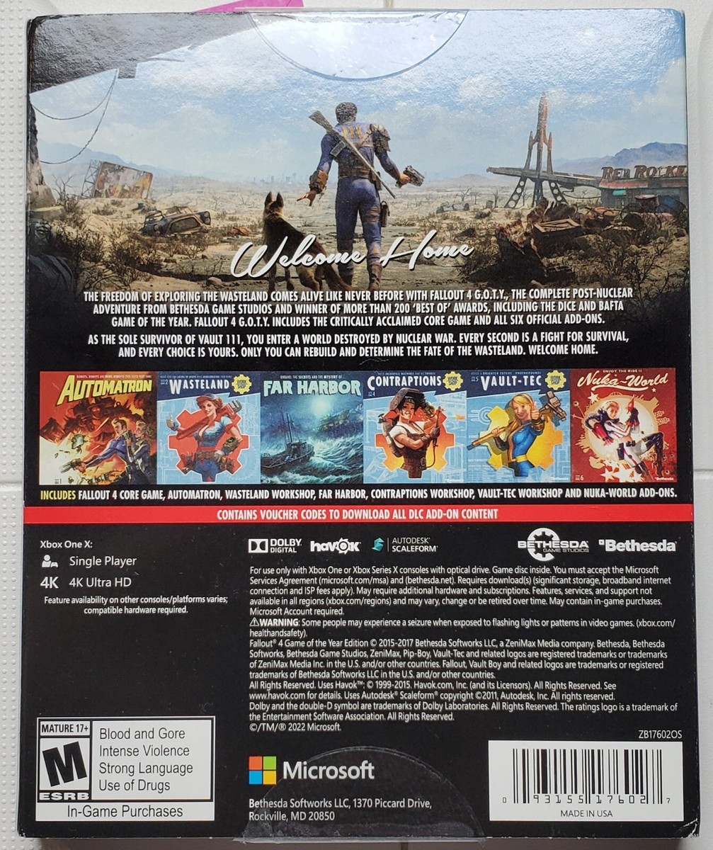 Fallout 4 Game of The Year Edition Steelbook (Xbox One 2017