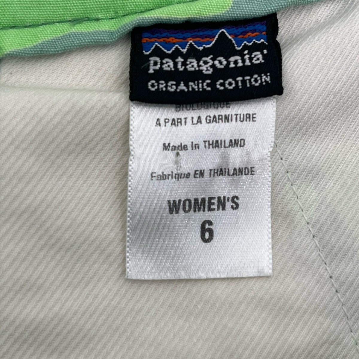 Patagonia Rhythm (Size 6) Green Floral Camo Pants Organic Cotton 