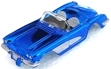 59 Chevy Corvette Blue Chrome JL TJet HO Slot Car BODY for AURORA autoworld DASH