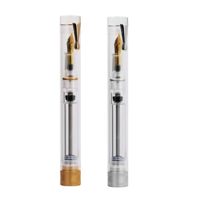 MAJOHN V1 Vacuum Filling Fountain Pen EF/F Nib Transparent Resin Writing Pen NEW