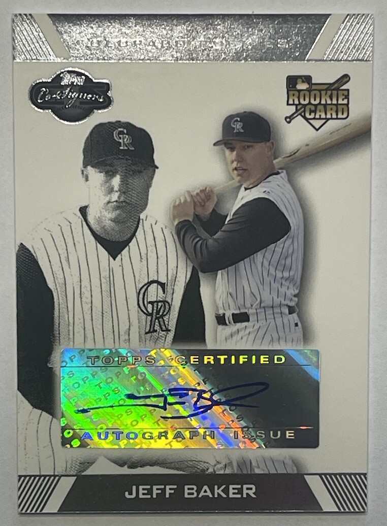 2007 Topps Co-Signers #97 Jeff Baker RC Auto Colorado Rockies Rookie