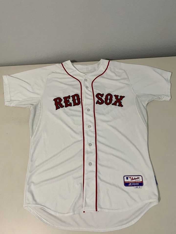 White Majestic Boston Red Sox Shane Victorino Jersey Men's Size 48 XL Signed - Image 2 of 4