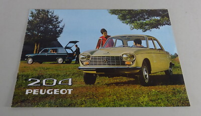 Prospekt / Broschüre Peugeot 204 Luxe / Grand Luxe & Break Grand Luxe Stand 1970