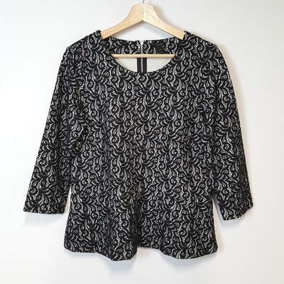 j crew lace peplum top