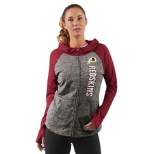 Vintage Women's NFL Washington Redskins Trophy Full Zip Hooded Sweatshirt