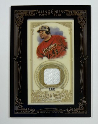 2012 Topps Allen & Ginter #AGR-CL Carlos Lee Mini Frame Relic Card AR56