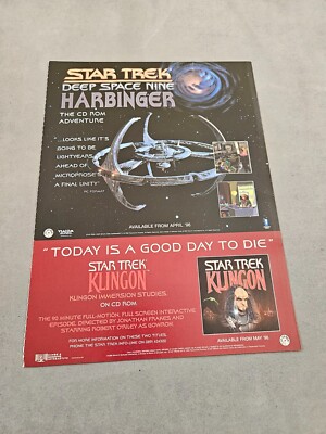 TPEEP78 MAGAZINWERBUNG 11X8'' STAR TREK DEEP SPACE NINE VORBOTE 