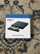 Amicool A11 Light Portable Mobile External DVD Drive USB-C & USB-A