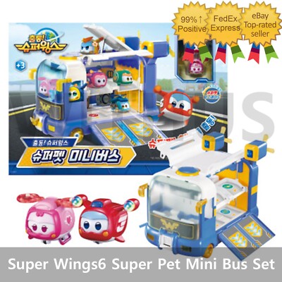 Go Super Wings Season6 Super Pet Mini Bus Play Set & Hogi Ari Set Kids Toy 2023
