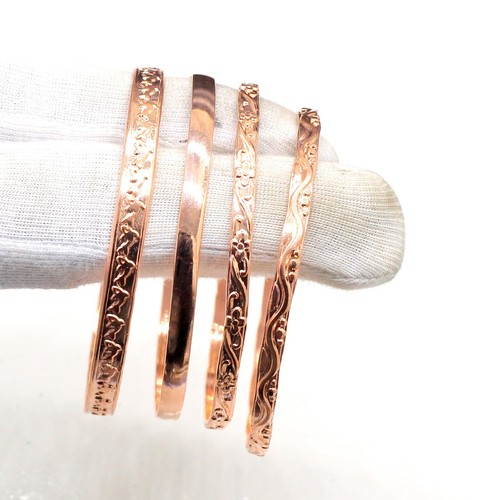 Handmade Solid Copper Cuff Bracelet – Adjustable Arthritis Pain Relief Bangle For Women & Men