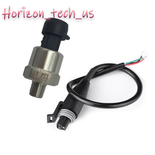 Sensor transductor de presión de acero inoxidable NPT 5V de 1/8" aceite combustible aire gas - Imagen 10 de 18