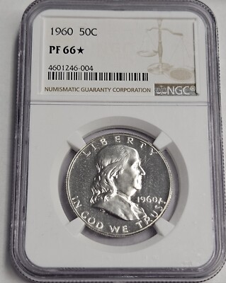 1960 P NGC PF66 * - Silver Ben Franklin Half Dollar - | eBay
