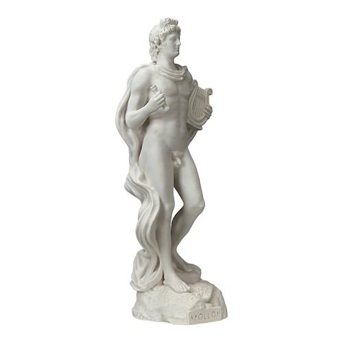 Apollo griechisch römischer Gott der Musik nackte männliche Statue aus Gussmarmo - Picture 8 of 8