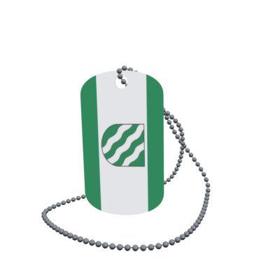 Dog Tag Flagge Eschbach Pfalz Erkennungsmarke Alu 30 x 50 mm