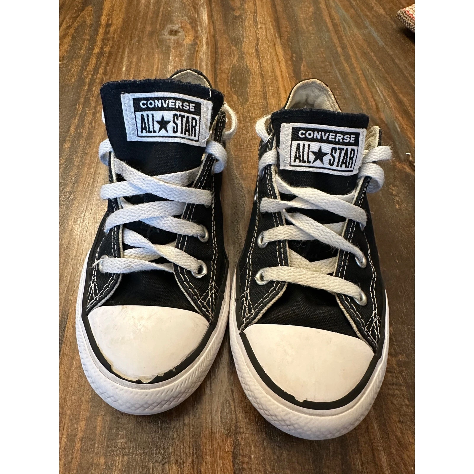 Sneakers alte Converse All Star giovani taglia 1 scarpe in tela nere