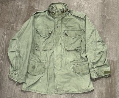 70s Alpha Industries M65 Vintage Men Military US Field Jacket Size Medium