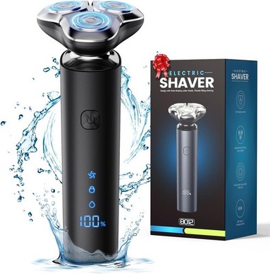 Electric Razor for Men, Men's Electric Shaver, 3-Blade Rotary Shaving System, To