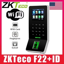 ZKTeco ZK-F22+ID WiFi Biometric Fingerprint Door Access Time Attendance US STOCK