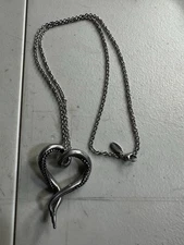 Sea Heart Love Necklace Octopus Tentacle Heart pendant by controse