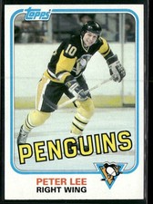 1981-82 Topps Peter Lee #E114 Pittsburgh Penguins