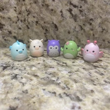 Squishmallows LOT Squish-a-Longs Mini-Squish 1-Inch Figures LOT of 5