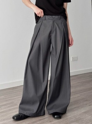 Mens Japanese Style Harem Casual Loose Chino Pants Wide Leg Trousers Bottoms New