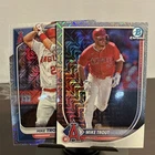 Topps Bowman Chrome 2023 Mike Trout Angels MLB Baseball Card Lot of 2