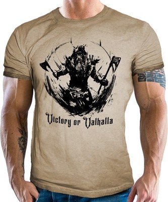 Lobo Negro T-Shirt Victory or Valhalla Wikinger S M L  XL XXL XXXL XXXXL