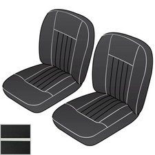 Front Seat Kit Black Vinyl With White Piping 1962-68 - Mgb Mgb 1962-68 Front Seat Kit Black Vinyl With White Piping 1962-68 - Mgb Mgb 1962-68
