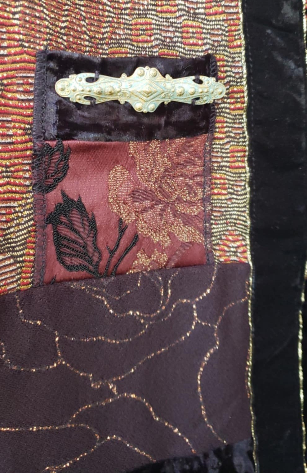 Lee Anderson size Large patchwork coat multicolor… - image 7